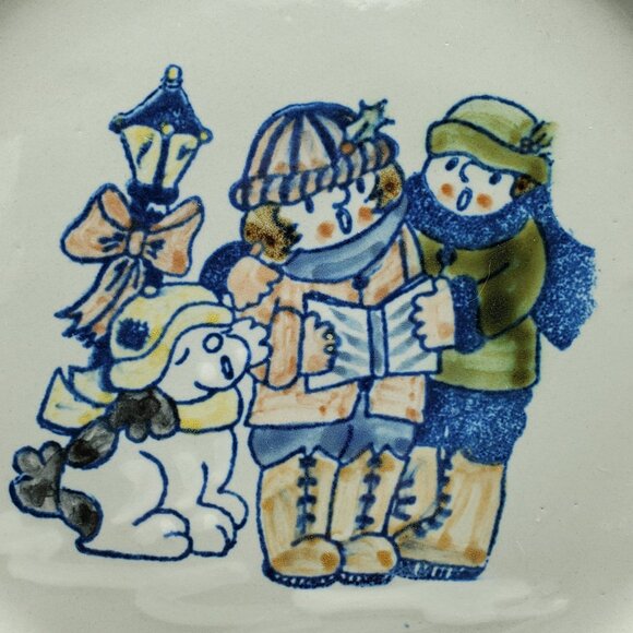 Louisville Stoneware Christmas Ornament Collection Luncheon Plate Carolers Plate - Picture 2 of 6